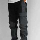 Large Pocket Stitching Trousers Men’s Loose Feet - None