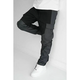 Large Pocket Stitching Trousers Men’s Loose Feet - None