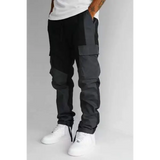 Large Pocket Stitching Trousers Men’s Loose Feet - None