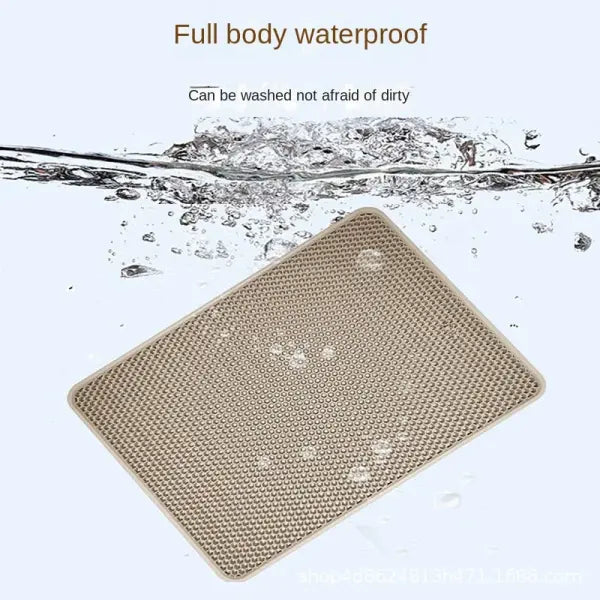 Large size Cat Litter Mat Eva Double Layer Waterproof Cat Litter Mat Pet Litter Box Mat Pet Toilet Cat Mat Cat Toilet