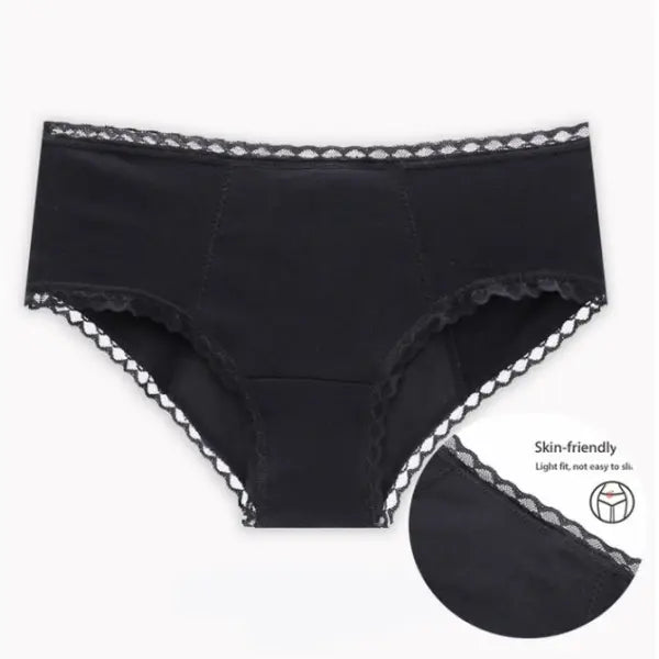 Large Size Leak Proof Cotton Fabric Menstrual Underwear - Lace circle / 2XL / 1PC - Underwear