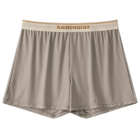 Large Size Men’s Ice Silk Boxer Shorts - Seamless Comfortable and Lightweight Sleepwear - Light gray / XL 75-90 kg / 1pc