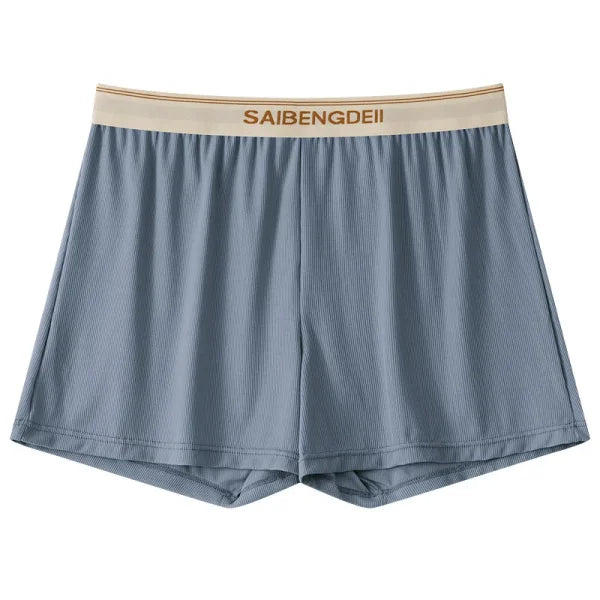 Large Size Men’s Ice Silk Boxer Shorts - Seamless Comfortable and Lightweight Sleepwear - Gray blue / XL 75-90 kg / 1pc
