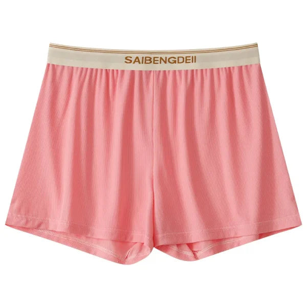 Large Size Men’s Ice Silk Boxer Shorts - Seamless Comfortable and Lightweight Sleepwear - Pink / XL 75-90 kg / 1pc