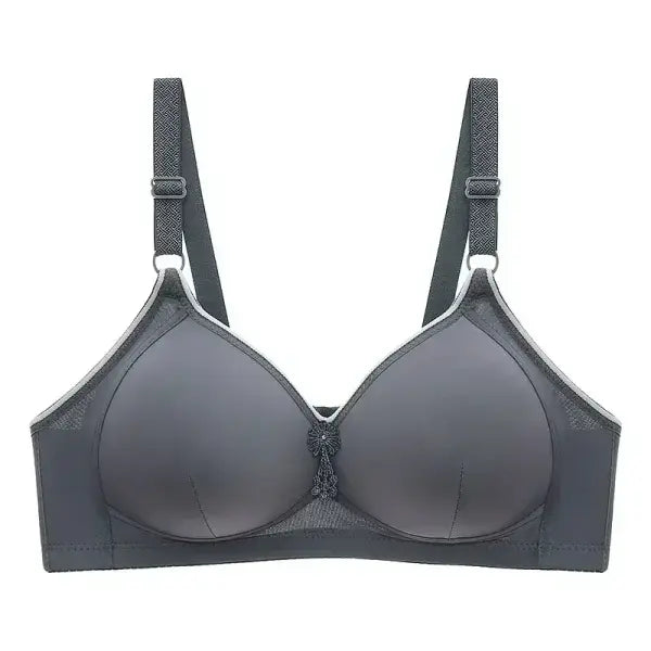 Plus Size Seamless Push-Up Bra - Wireless Comfort Bralette with Thin Unlined Cups