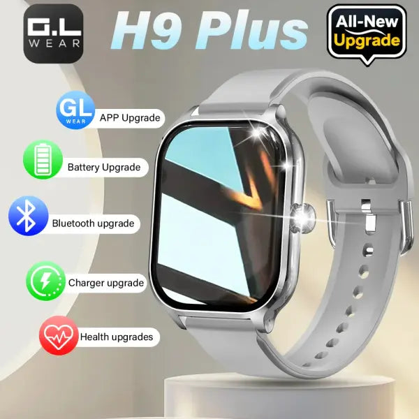New Smart Watch Bluetooth Call Message Reminder 24 Hour Health Monitoring Smart Watch Gift for Men and Women - H9 Plus