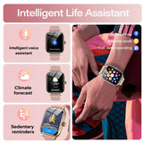 New Smart Watch Bluetooth Call Message Reminder 24 Hour Health Monitoring Smart Watch Gift for Men and Women