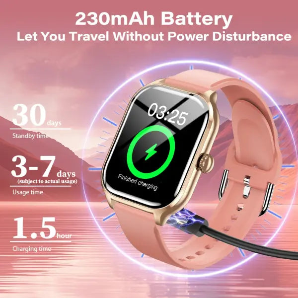 New Smart Watch Bluetooth Call Message Reminder 24 Hour Health Monitoring Smart Watch Gift for Men and Women