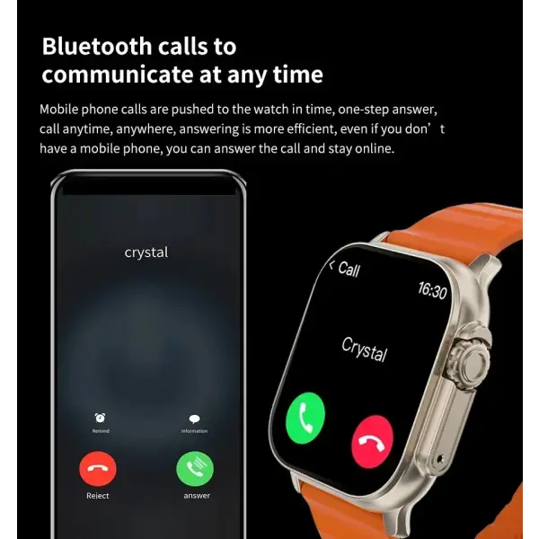 X10 Ultra Smartwatch Bluetooth Talk with Silica Gel Band
