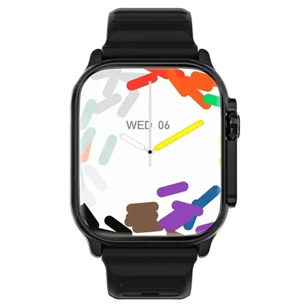 X10 Ultra Smartwatch Bluetooth Talk with Silica Gel Band - Black
