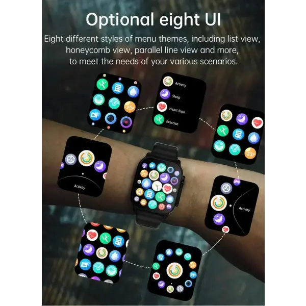 X10 Ultra Smartwatch Bluetooth Talk with Silica Gel Band