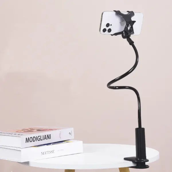 Lazy Bedside DesktopMobile Phone Clamp Bracket Flexible Long Arm Gooseneck Lazy Person Bracket With Handle Overhead
