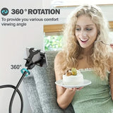 Lazy Bedside DesktopMobile Phone Clamp Bracket Flexible Long Arm Gooseneck Lazy Person Bracket With Handle Overhead