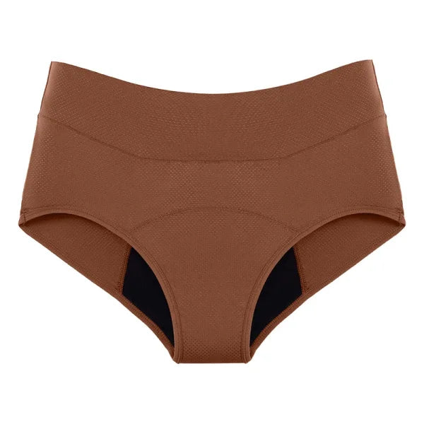 Leak-Proof Menstrual Panties – Cotton Period Underwear for Women - 1pcs caramel orange / XXL