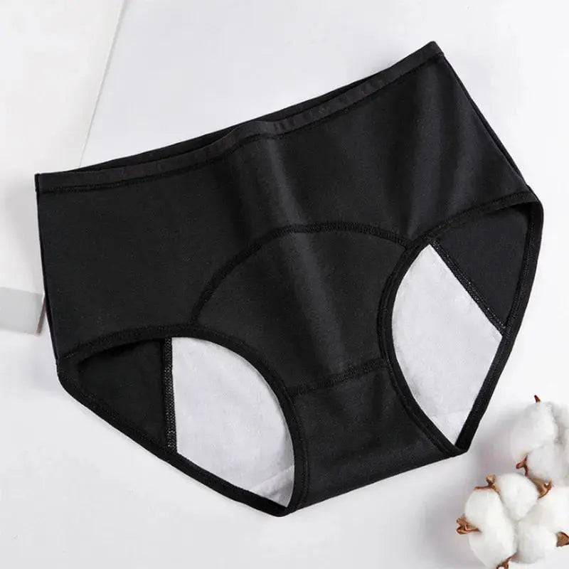 Leakproof Menstrual Underwear - Reliable Absorbent Period Panties - black / 4XL 75-85kg / 1pc