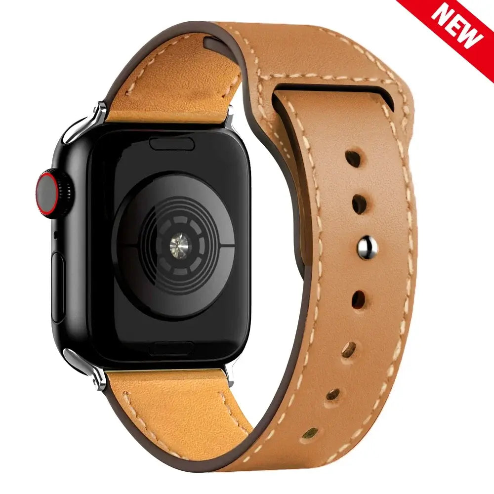 Apple Watch Ultra Leather Band 49mm Elegant Wrist Strap - Light pink 23 / 41mm-40mm-38mm