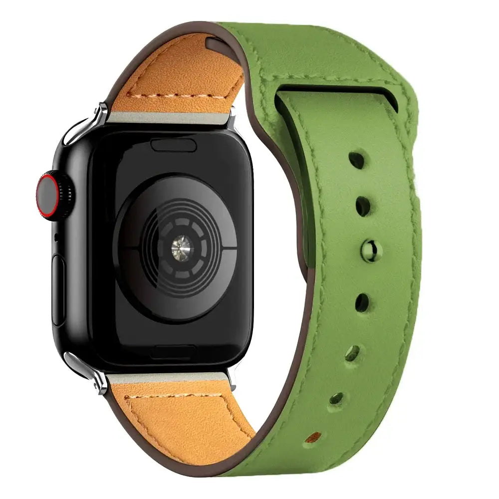 Apple Watch Ultra Leather Band 49mm Elegant Wrist Strap - Green 18 / 41mm-40mm-38mm