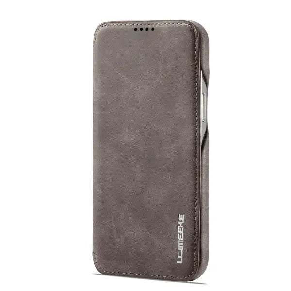 Leather Flip Wallet Phone Cover PU Storage Compartment - Coffee / For iPhone 16 Pro