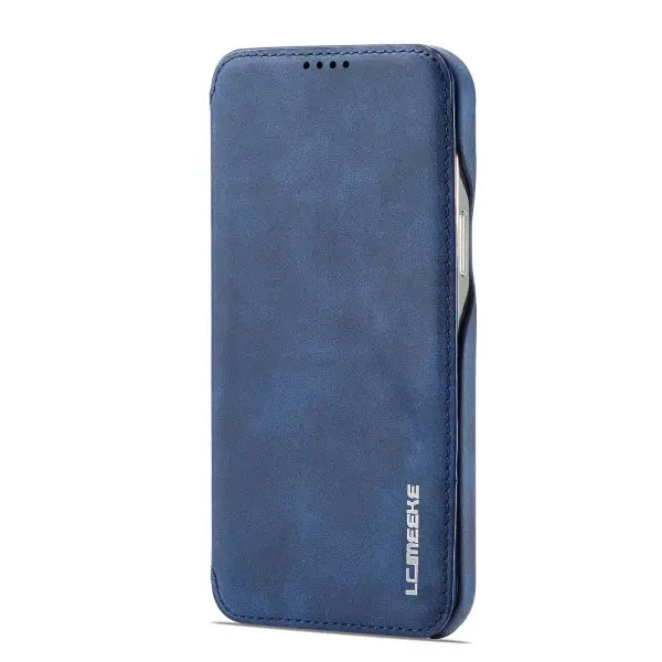 Leather Flip Wallet Phone Cover PU Storage Compartment - Blue / For iPhone 16 Pro