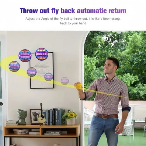 LED Flyorb Flying Spinner Ball – Boomerang Hover Drone Toy for Kids & Gifts - Himpall