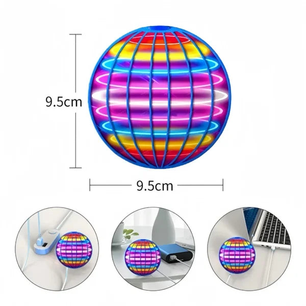 LED Flyorb Flying Spinner Ball – Boomerang Hover Drone Toy for Kids & Gifts - Himpall