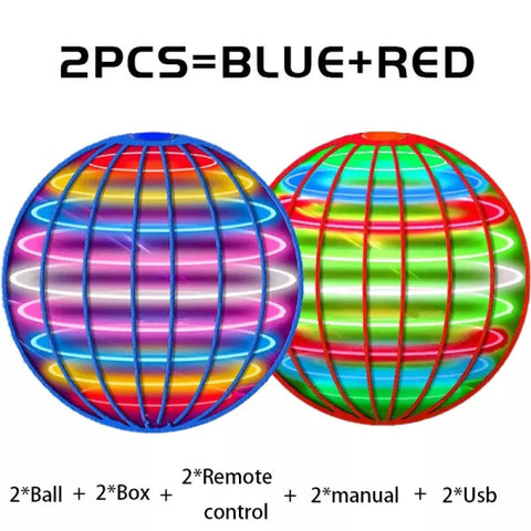 LED Flyorb Flying Spinner Ball – Boomerang Hover Drone Toy for Kids & Gifts - Himpall