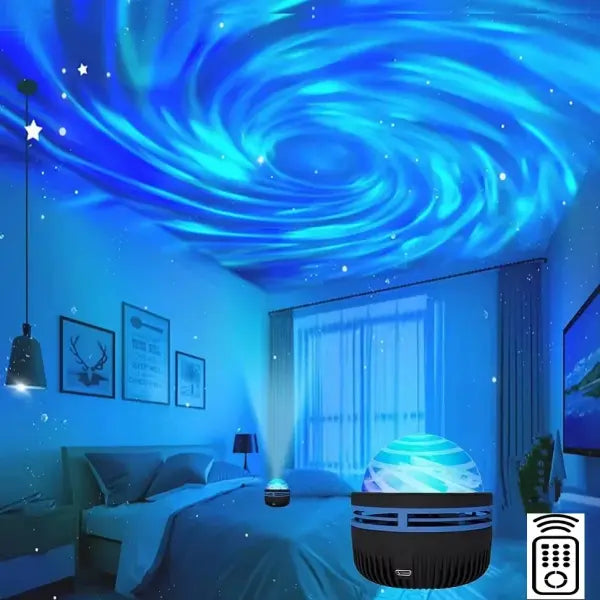 LED Galaxy Projector Light Plastic Star Projector for Bedroom Decoration - 1PC
