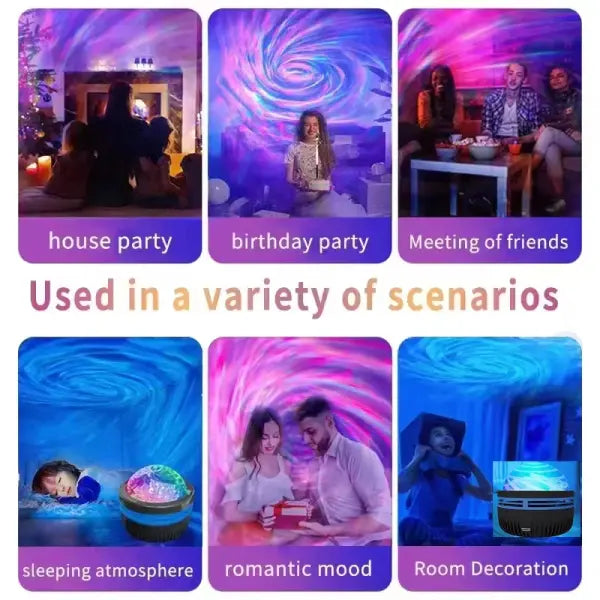 LED Galaxy Projector Light Plastic Star Projector for Bedroom Decoration