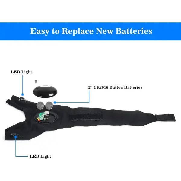 Half Finger Glove Polyester LED Fishing Light