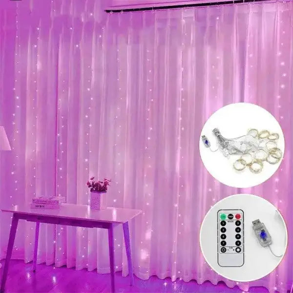 LED Light Ropes for Festive Holiday Cheer 3mx2m 200 LED Remote Control - Himpall