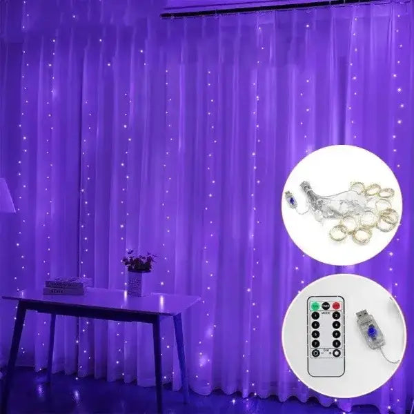 LED Light Ropes for Festive Holiday Cheer 3mx2m 200 LED Remote Control - Himpall