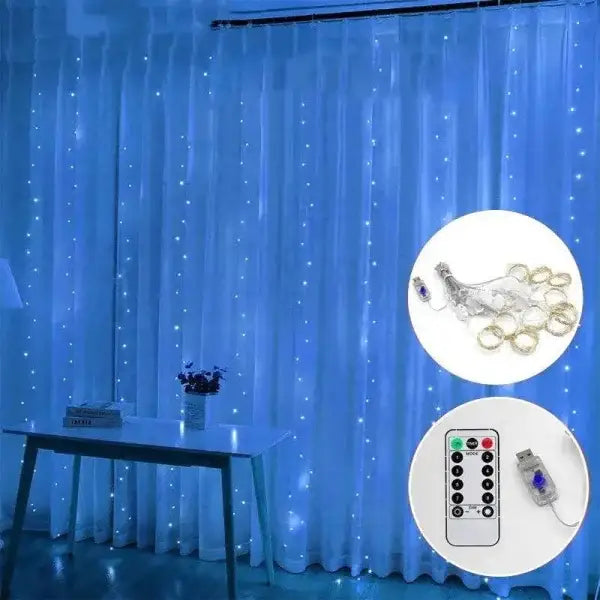 LED Light Ropes for Festive Holiday Cheer 3mx2m 200 LED Remote Control - Himpall