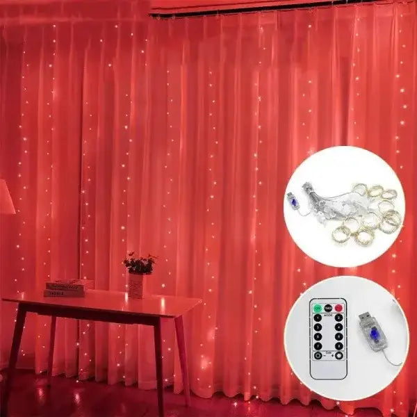 LED Light Ropes for Festive Holiday Cheer 3mx2m 200 LED Remote Control - Himpall