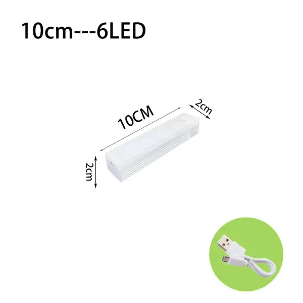 LED Motion Sensor Light Wireless LED Night Light Type C Rechargeable Light Cabinet Wardrobe Lamp Staircase Backlight