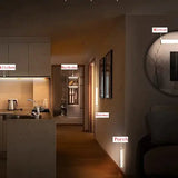 LED Motion Sensor Light Wireless LED Night Light Type C Rechargeable Light Cabinet Wardrobe Lamp Staircase Backlight