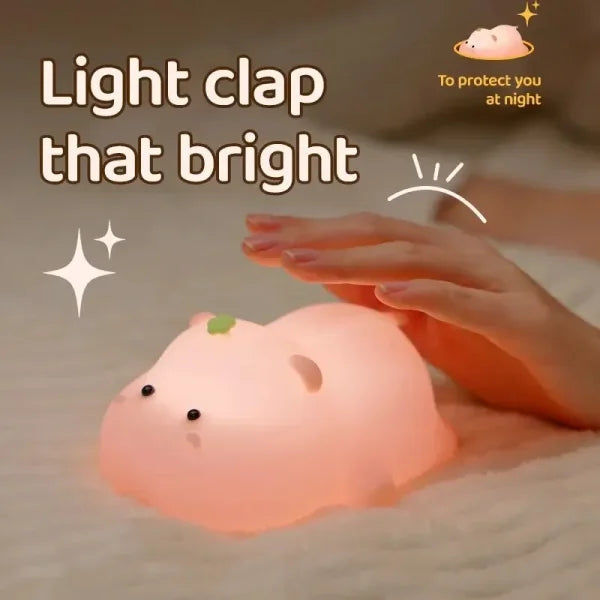 LED Night Light for Kids with 3-Level Dimming – Soft Squishy Nursery Lamp for Baby, Toddler & Breastfeeding - Himpall