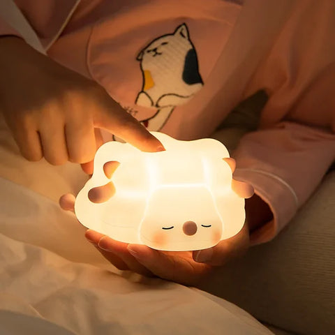 LED Night Light for Kids with 3-Level Dimming – Soft Squishy Nursery Lamp for Baby, Toddler & Breastfeeding - Himpall