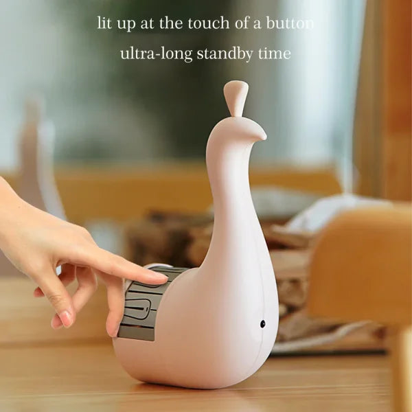 LED Peacock Projection Lamp with Remote Control for Ambient Lighting - Himpall