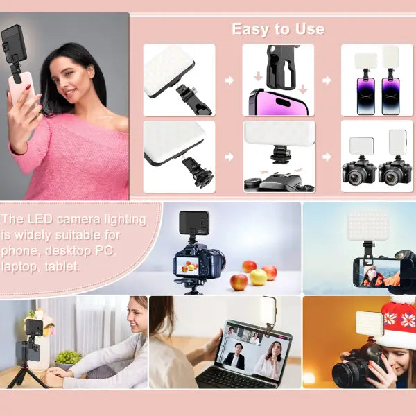 Rechargeable LED Selfie Light for Enhanced Video Quality