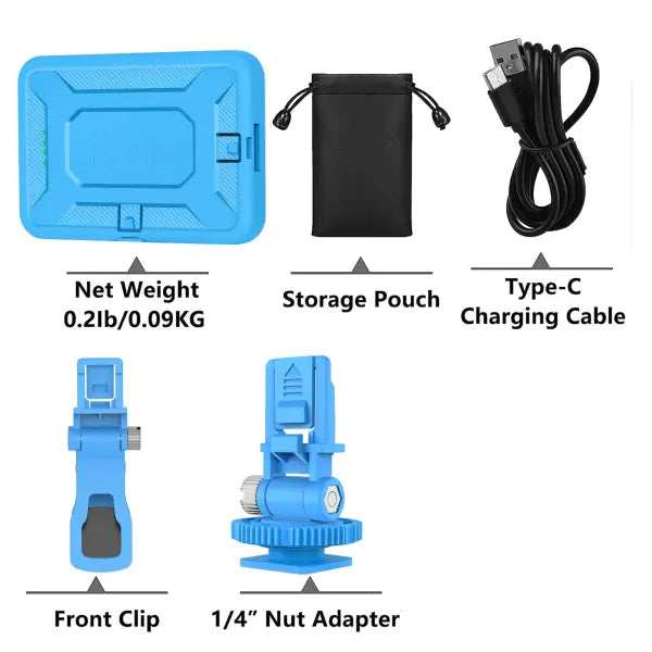 Rechargeable LED Selfie Light for Enhanced Video Quality - Blue