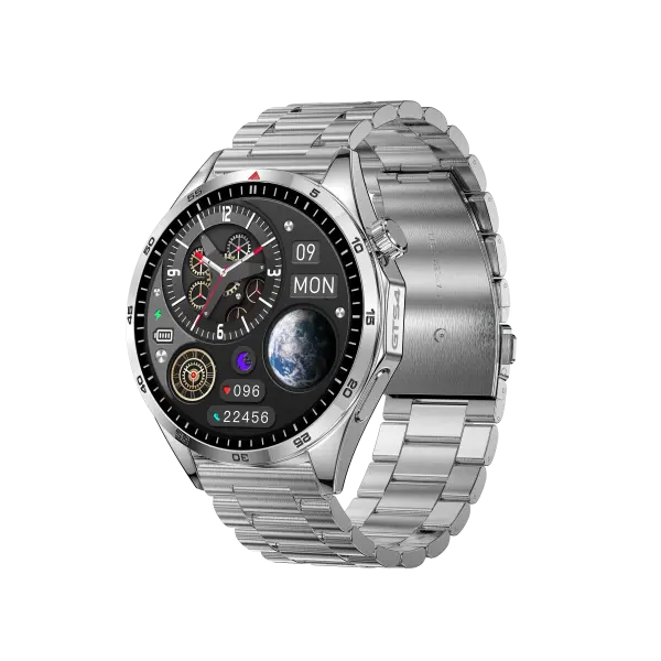 Smart Watch Activity Tracker with 220-300mah Battery - LT09 SIlver Steel