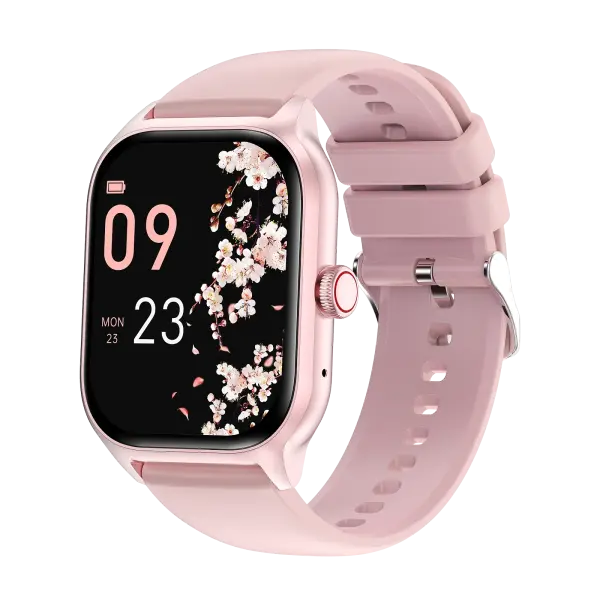 Smart Watch Activity Tracker with 220-300mah Battery - Pink silicone