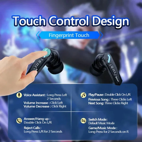 Lenovo GM2 Pro Gaming Earphones – Bluetooth 5.3 Dual Mode HD Call Noise Reduction Earbuds with Mic for iPhone2024