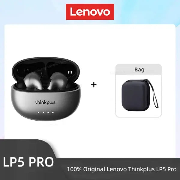 Lenovo LP5 Pro Wireless Earphones (ANC) – HiFi Sound - LP5Pro Gray Bag