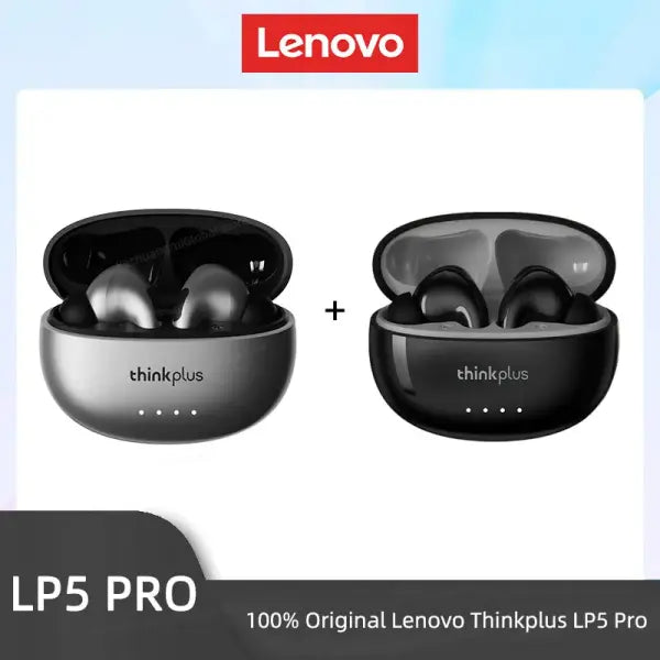 Lenovo LP5 Pro Wireless Earphones (ANC) – HiFi Sound - 1Gray 1Black