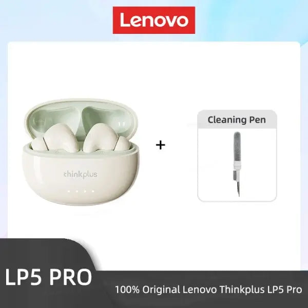 Lenovo LP5 Pro Wireless Earphones (ANC) – HiFi Sound - LP5Pro Beige CleanPe