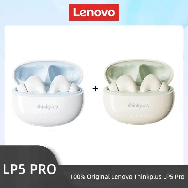 Lenovo LP5 Pro Wireless Earphones (ANC) – HiFi Sound - 1White 1Beige