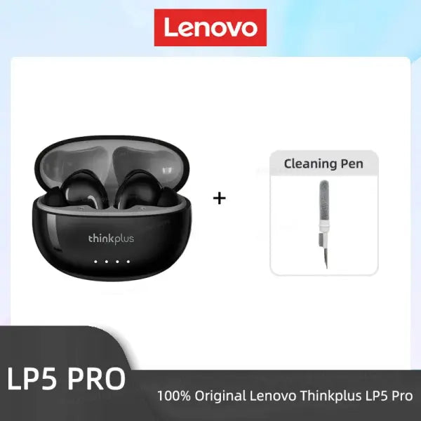Lenovo LP5 Pro Wireless Earphones (ANC) – HiFi Sound - LP5Pro Black CleanPe