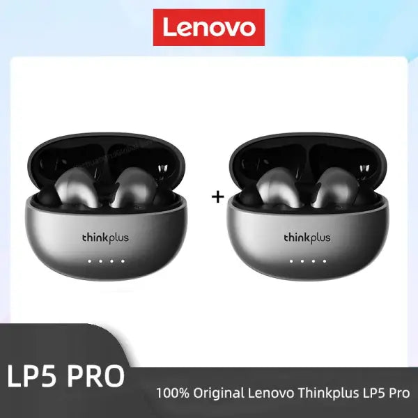 Lenovo LP5 Pro Wireless Earphones (ANC) – HiFi Sound - 2PCS Grey