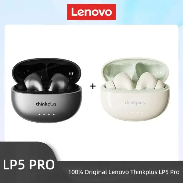 Lenovo LP5 Pro Wireless Bluetooth Earphones with HiFi Sound - 1Gray 1Beige